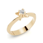PN004 Złoty pierścionek zaręczynowy z cyrkonią. 585