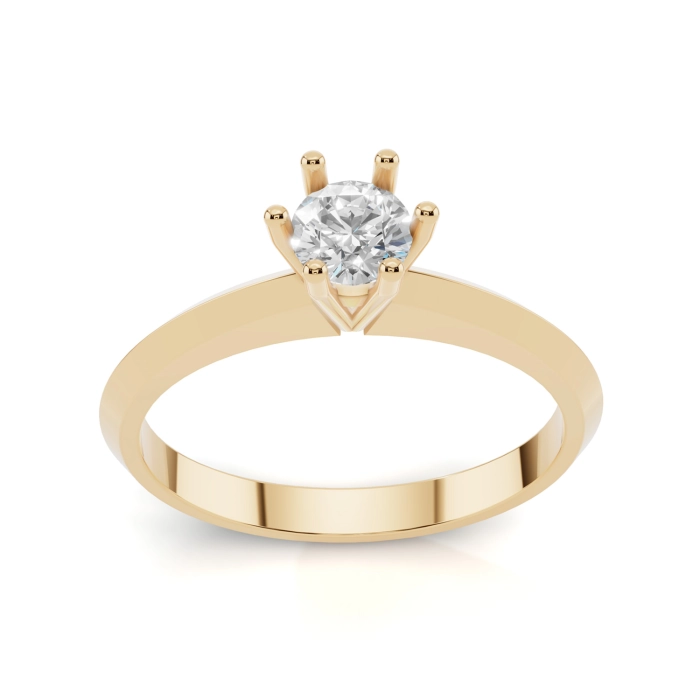 PN005 Złoty pierścionek zaręczynowy z cyrkonią. 585