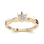 PN014 Złoty pierścionek zaręczynowy z cyrkonią. 585