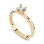 PN027 Złoty pierścionek zaręczynowy z cyrkonią. 585