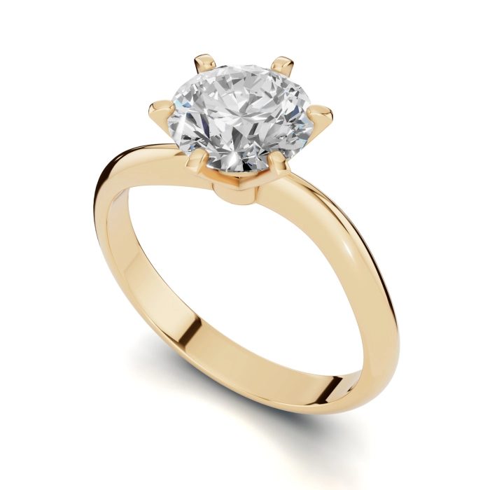 PN028 Złoty pierścionek zaręczynowy z cyrkonią. 585