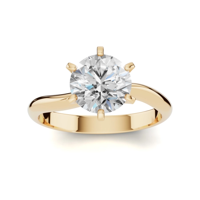 PN028 Złoty pierścionek zaręczynowy z cyrkonią. 585