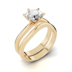 PN030 Złoty pierścionek zaręczynowy z cyrkonią. 585