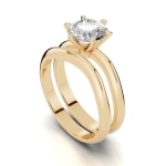 PN030 Złoty pierścionek zaręczynowy z cyrkonią. 585