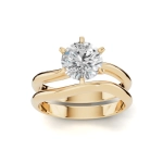 PN030 Złoty pierścionek zaręczynowy z cyrkonią. 585