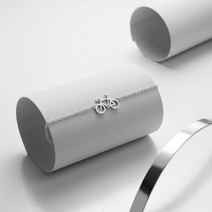 Srebrna bransoletka. Srebrny rowerek. Srebrna szosa. Kolarzówka 925