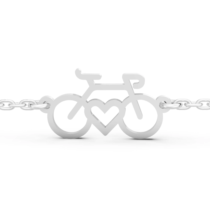 Srebrna bransoletka. Srebrny rowerek. Srebrna szosa. Kolarzówka 925