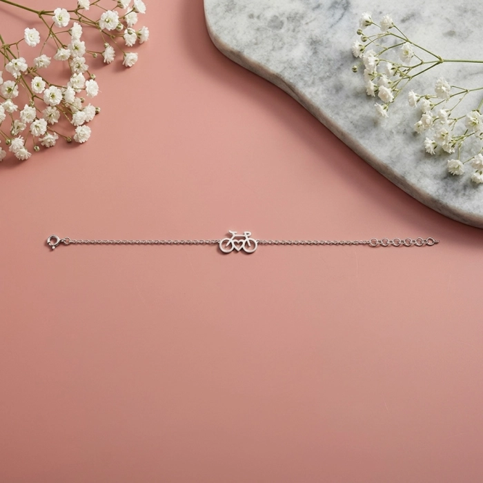 Srebrna bransoletka. Srebrny rowerek. Srebrna szosa. Kolarzówka 925