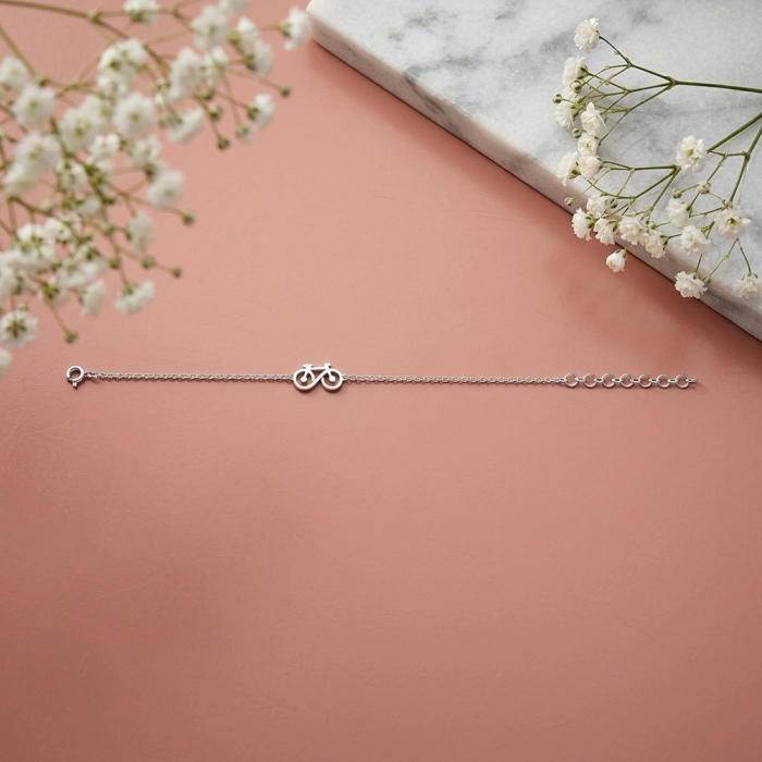 Srebrna bransoletka. Srebrny rowerek. Srebrna szosa. Kolarzówka 925