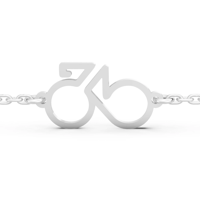 Srebrna bransoletka. Srebrny rowerek. Srebrna szosa. Kolarzówka 925