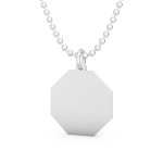 Srebrny naszyjnik z literką. Srebrne inicjały. Srebra blaszka. AG926