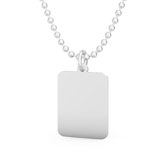 Srebrny naszyjnik z literką. Srebrne inicjały. Srebra blaszka. AG927