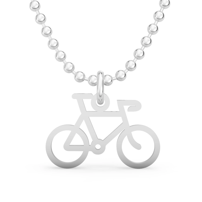 Srebrny naszyjnik kolarzówka. Srebrny rower. Szosa. 925
