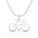 Srebrny naszyjnik kolarzówka. Srebrny rower. Szosa. 925