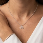 Srebrny naszyjnik kolarzówka. Srebrny rower. Szosa. 925