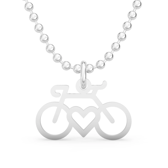 Srebrny naszyjnik kolarzówka. Srebrny rower. Szosa. 925