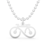 Srebrny naszyjnik kolarzówka. Srebrny rower. Szosa. 925