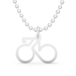 Srebrny naszyjnik kolarzówka. Srebrny rower. Szosa. 925