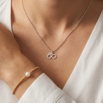 Srebrny naszyjnik kolarzówka. Srebrny rower. Szosa. 925