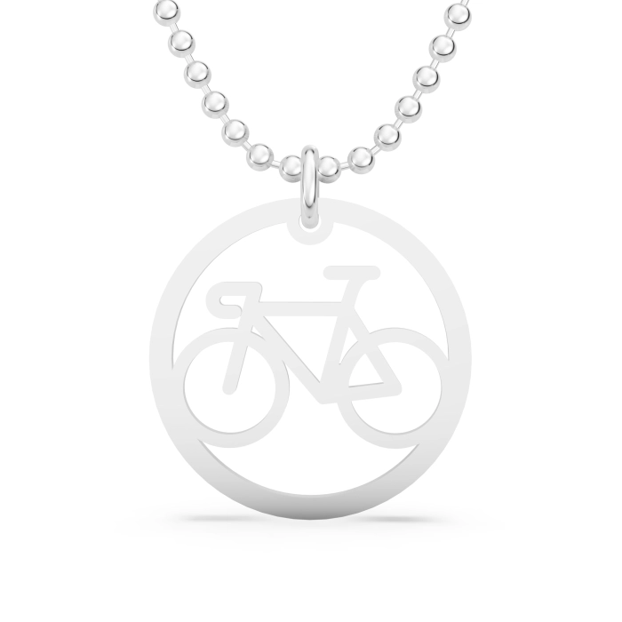 Srebrny naszyjnik kolarzówka. Srebrny rower. Szosa. 925