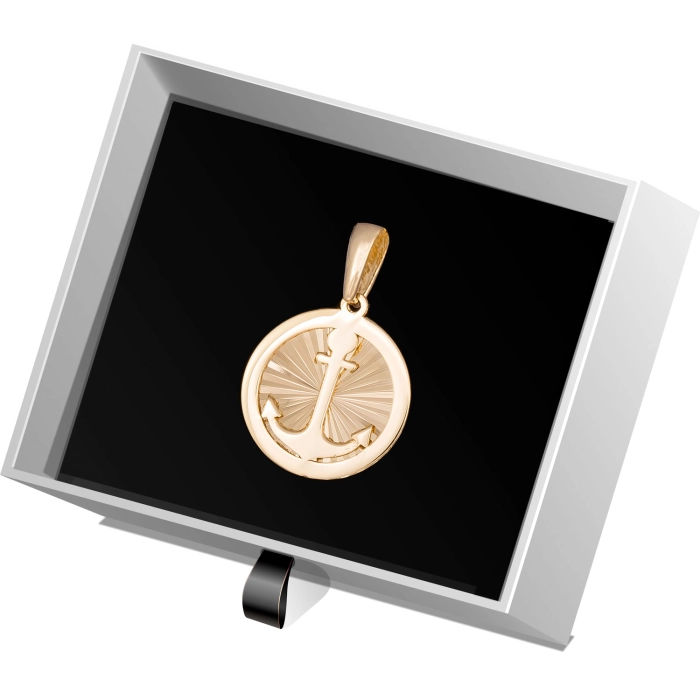 W846 Złoty wisiorek. Złota kotwica. Symbol nadziei. 585