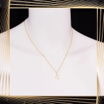 W854 Złoty wisiorek. Medalik Niepokalanego Poczęcia. Cudowny medalik. 585