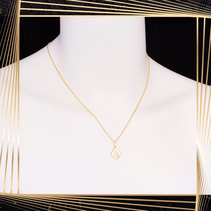 W857 Złoty wisiorek. Medalik Matka Boska Szkaplerzna. Szkaplerz.  585