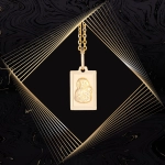 W858 Złoty wisiorek. Matka Boska z dzieciątkiem. 585