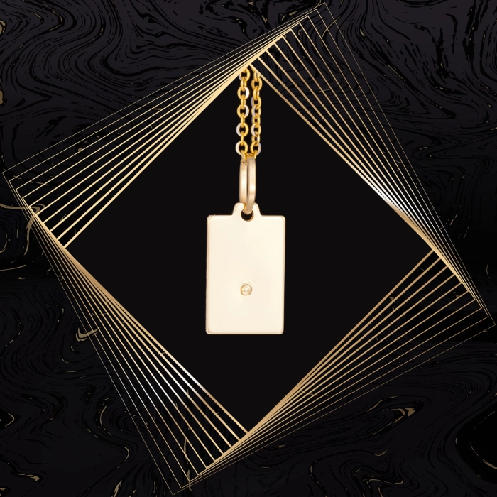 W858 Złoty wisiorek. Matka Boska z dzieciątkiem. 585