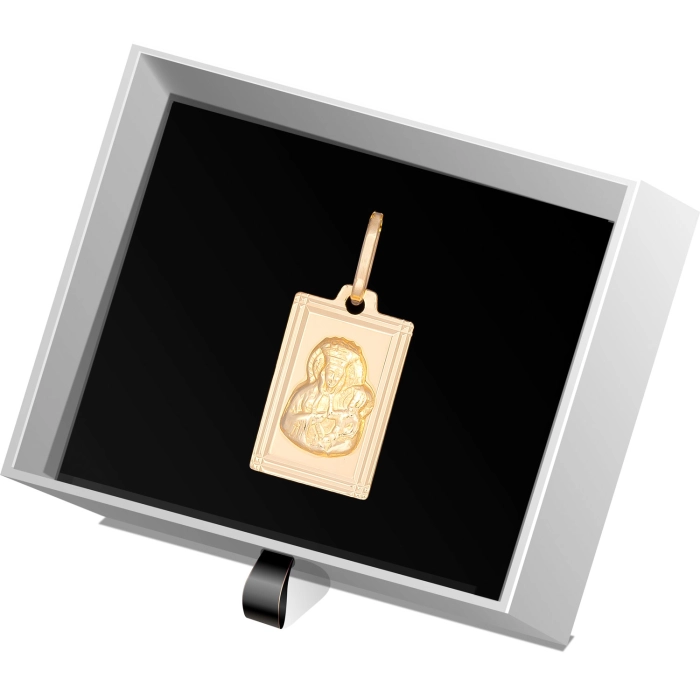 W858 Złoty wisiorek. Matka Boska z dzieciątkiem. 585