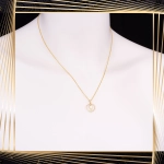 W859 Złoty wisiorek. Złoty medalik. Serduszko. Matka Boska. 585