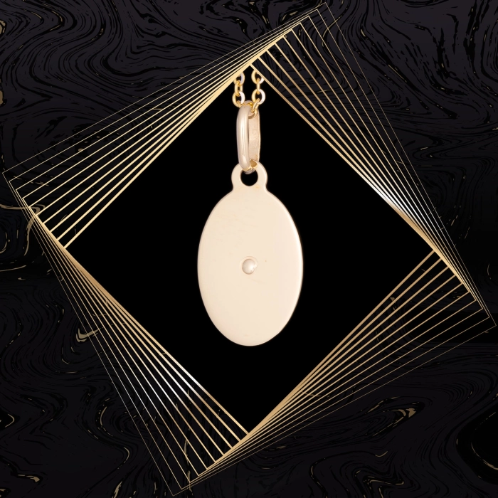 W860 Złoty wisiorek. Złoty medalik. Matka Boska z dzieciątkiem. 585