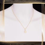 W862 Złoty wisiorek. Medalik Niepokalanego Poczęcia. Cudowny medalik. 585