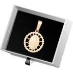 W862 Złoty wisiorek. Medalik Niepokalanego Poczęcia. Cudowny medalik. 585