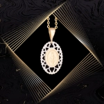 W864 Złoty wisiorek. Medalik Niepokalanego Poczęcia. Cudowny medalik. 585