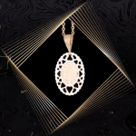 W864 Złoty wisiorek. Medalik Niepokalanego Poczęcia. Cudowny medalik. 585