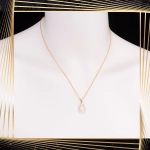 W864 Złoty wisiorek. Medalik Niepokalanego Poczęcia. Cudowny medalik. 585