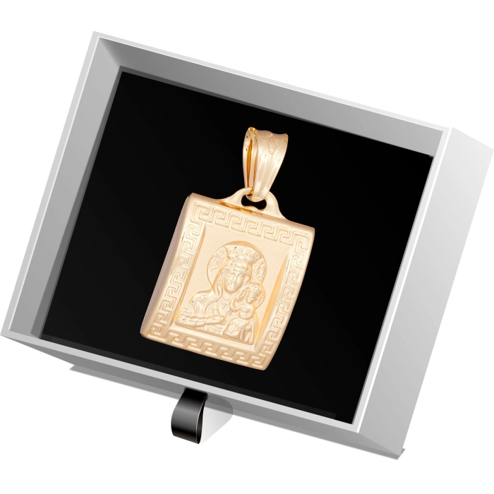W865 Złoty wisiorek. Matka Boska z dzieciątkiem. 585