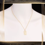 W866 Złoty wisiorek. Medalik Niepokalanego Poczęcia. Cudowny medalik. 585