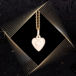 W730 Złoty medalik. Złote serduszko z Matką Boską. 585