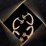 K1425 Złote kolczyki. Złote haczyki. 585