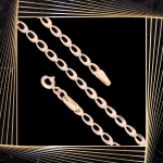 B324 Złota bransoletka z owalnymi elementami. 585