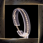 B324 Złota bransoletka z owalnymi elementami. 585