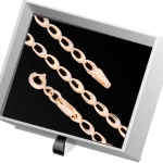 B324 Złota bransoletka z owalnymi elementami. 585