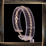 B342 Złota bransoletka z serduszkami. 585