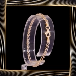 B342 Złota bransoletka z serduszkami. 585