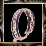 B346 Złota bransoletka. Elementowa z wzorem greckim. 585