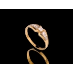 P476 Złoty pierścionek z cyrkoniami 585 /Jubi