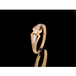 P476 Złoty pierścionek z cyrkoniami 585 /Jubi