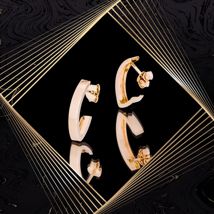 K1425 Złote kolczyki. Złote haczyki. 585